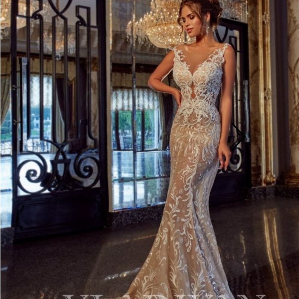 Elegant Lace Wedding Gown. International Designer - European Production.